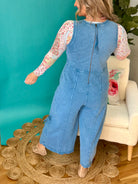Blue Skies Sleeveless Jumpsuit-190 Rompers/Jumpsuits/Sets-easel-The Lovely Closet, Women's Fashion Boutique in Alexandria, KY