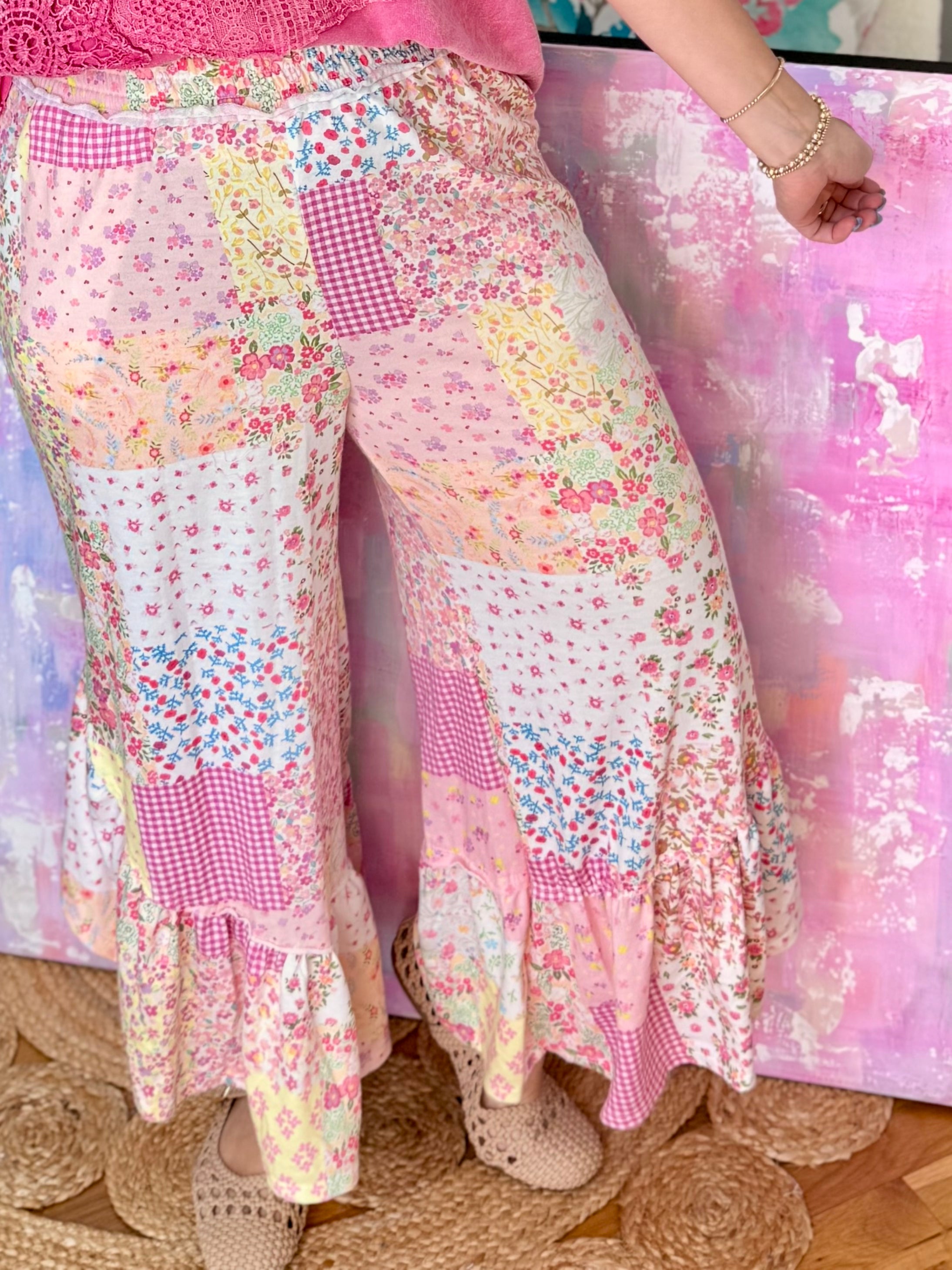 Currently Dreaming Ruffle Hem Pants-240 Pants-J.Her-The Lovely Closet, Women's Fashion Boutique in Alexandria, KY