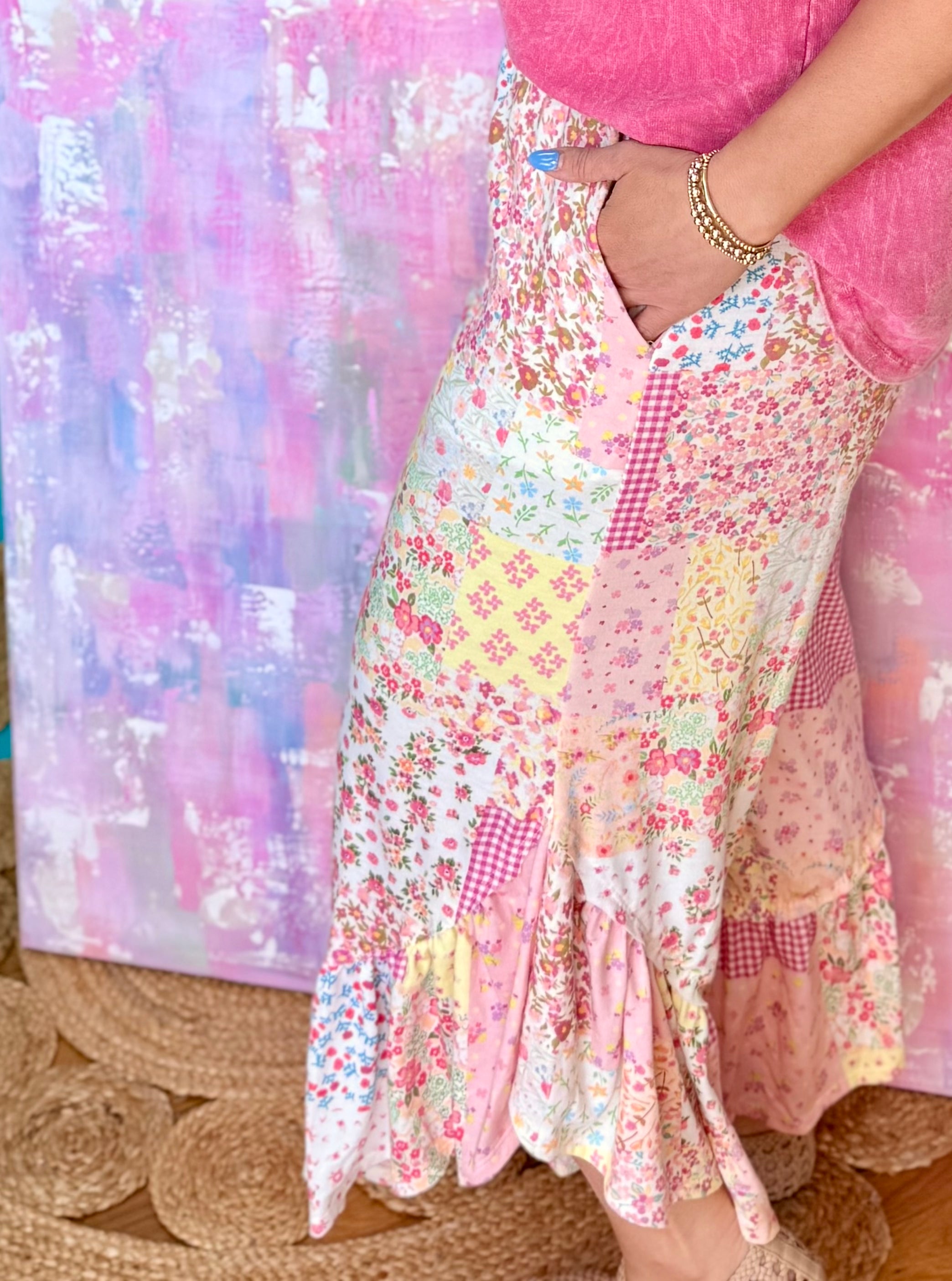 Currently Dreaming Ruffle Hem Pants-240 Pants-J.Her-The Lovely Closet, Women's Fashion Boutique in Alexandria, KY