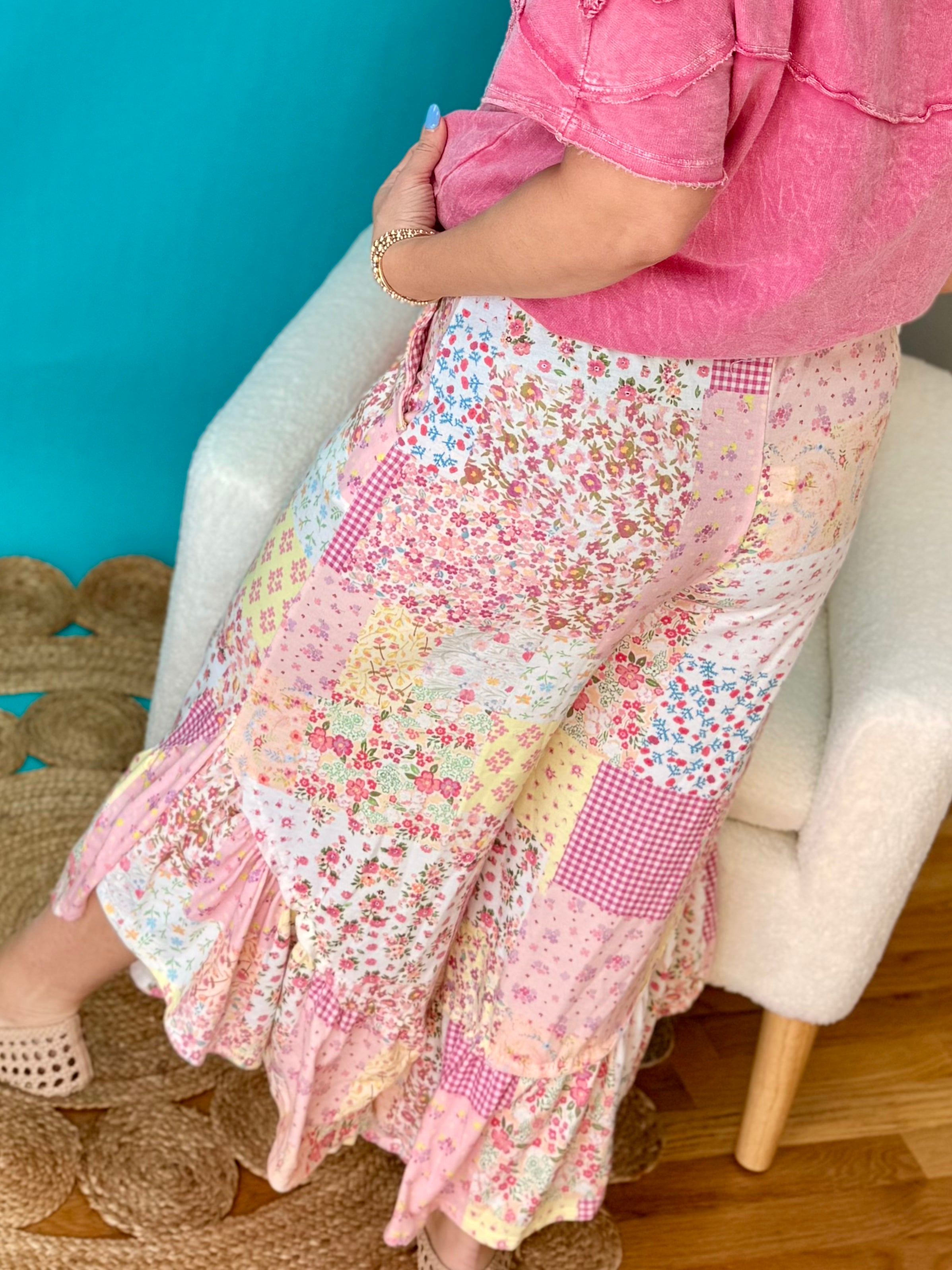 Currently Dreaming Ruffle Hem Pants-240 Pants-J.Her-The Lovely Closet, Women's Fashion Boutique in Alexandria, KY