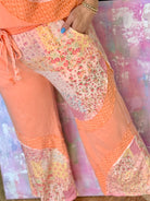 Too Comfy To Care Patchwork Pants-240 Pants-J.Her-The Lovely Closet, Women's Fashion Boutique in Alexandria, KY