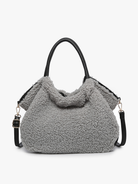 BLACK FRIDAY 9AM - TEDDY SHERPA SATCHEL BAG-290 Bag/Handbags-The Lovely Closet-The Lovely Closet, Women's Fashion Boutique in Alexandria, KY