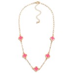 Neon Pink Charm Necklace-250 Jewelry-The Lovely Closet-The Lovely Closet, Women's Fashion Boutique in Alexandria, KY