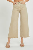 Risen - High Rise Crop Wide Leg Denim Pants-210 Jeans-Risen-The Lovely Closet, Women's Fashion Boutique in Alexandria, KY