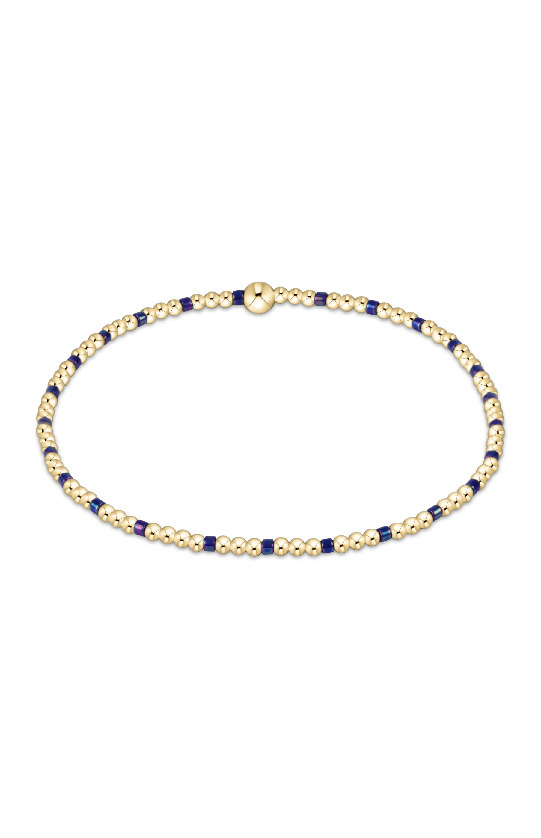 Hope Sincerity 2MM Bracelet - Blue Metallic-260 eNewton-enewton-The Lovely Closet, Women's Fashion Boutique in Alexandria, KY