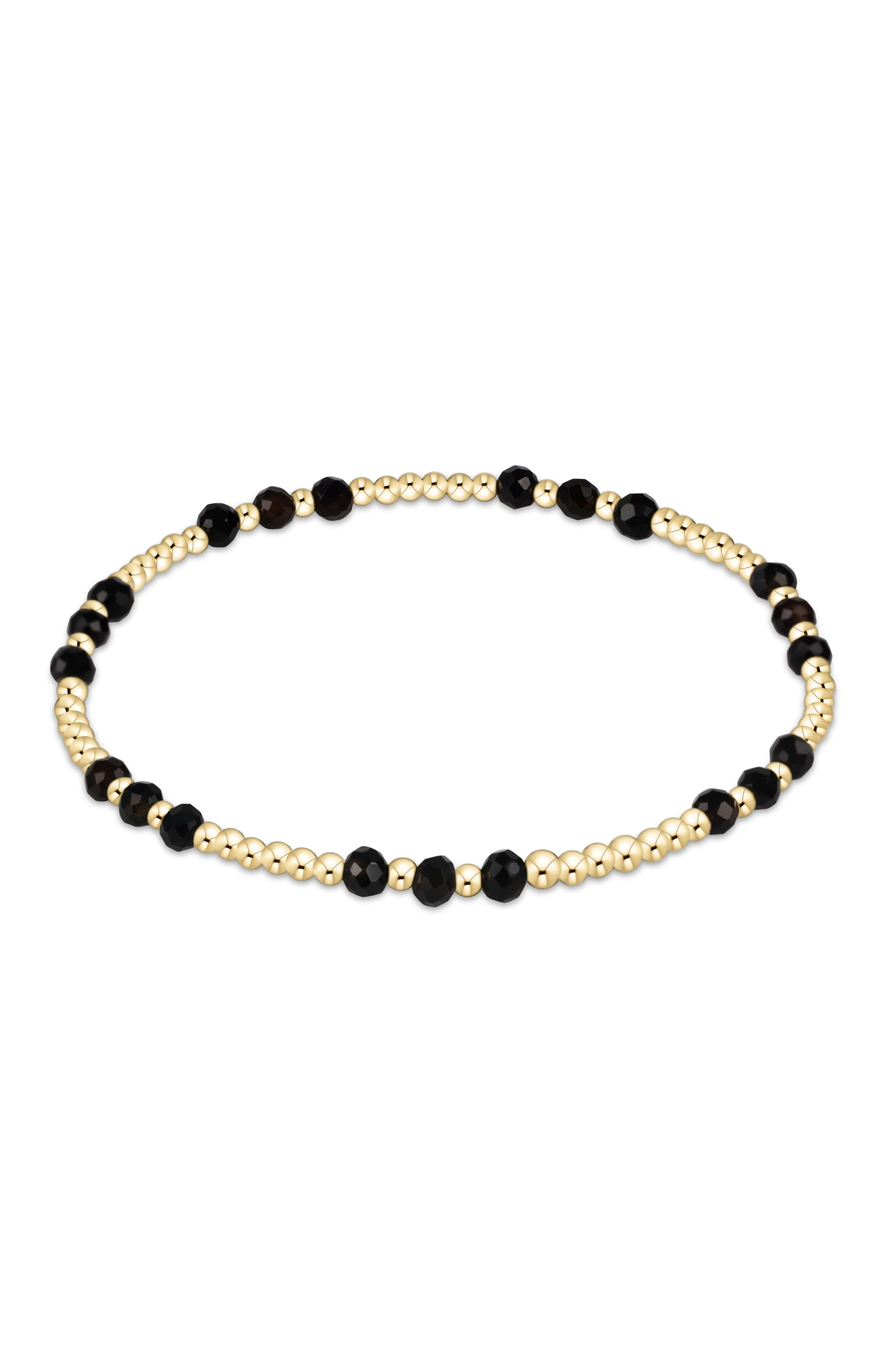 Gemstone Gold Joy 3MM Bracelet - Faceted Onyx-260 eNewton-enewton-The Lovely Closet, Women's Fashion Boutique in Alexandria, KY