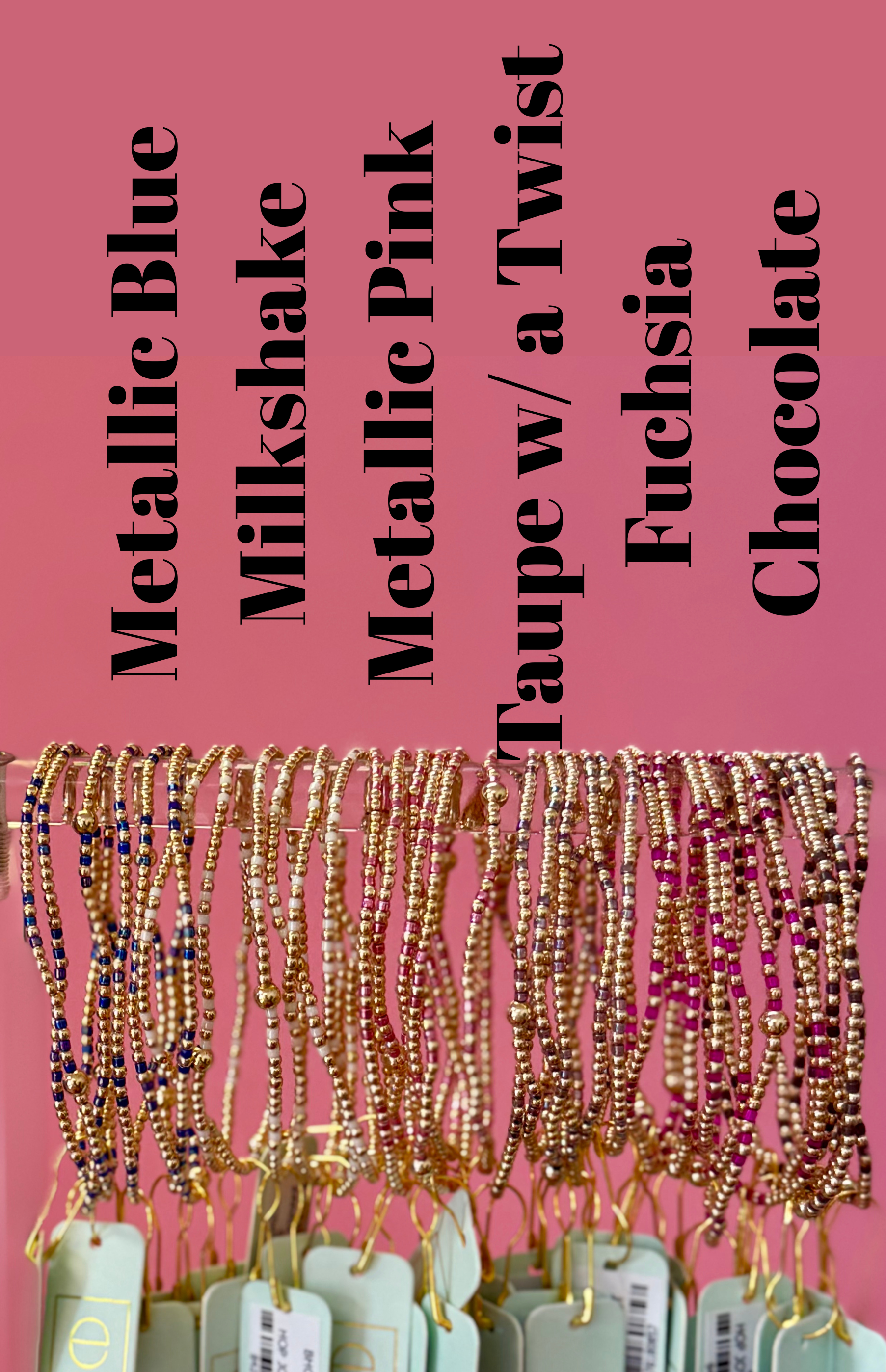 Hope Joy 2MM Bracelet - Pink Metallic-260 eNewton-eNewton-The Lovely Closet, Women's Fashion Boutique in Alexandria, KY