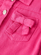 Hot Pink Fall Girls Denim Jacket-360 Carolines Closet-Rylee Faith Designs-The Lovely Closet, Women's Fashion Boutique in Alexandria, KY