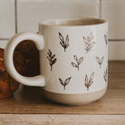 Brown Leaves Stoneware Coffee Mug-310 Gift-Sweet Water Decor-The Lovely Closet, Women's Fashion Boutique in Alexandria, KY