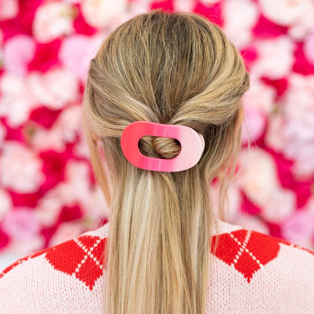Flat Round Hair Clip | Small | Kiss & Tell-300 Headwear-TELETIES-The Lovely Closet, Women's Fashion Boutique in Alexandria, KY