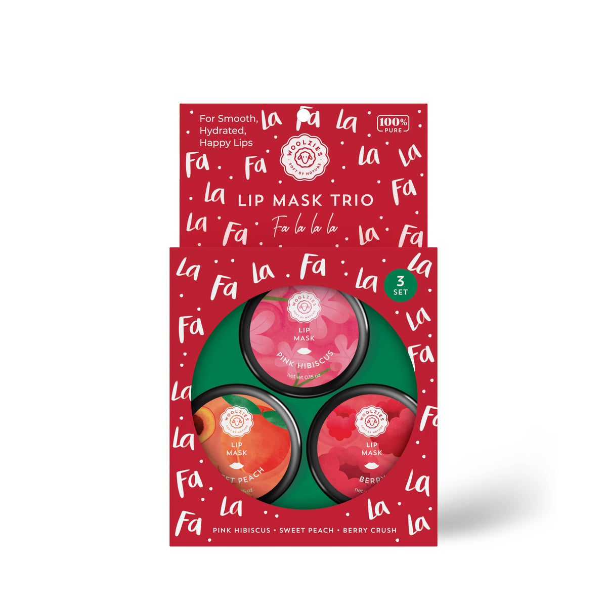 Fa La La La Holiday Trio Lip Mask-350 Holiday-Woolzies-The Lovely Closet, Women's Fashion Boutique in Alexandria, KY