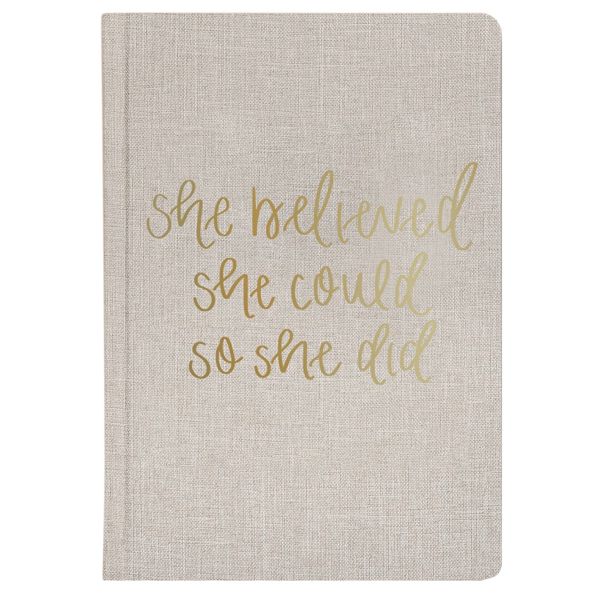 She Believed She Could Fabric Journal-310 Gift-Sweet Water Decor-The Lovely Closet, Women's Fashion Boutique in Alexandria, KY