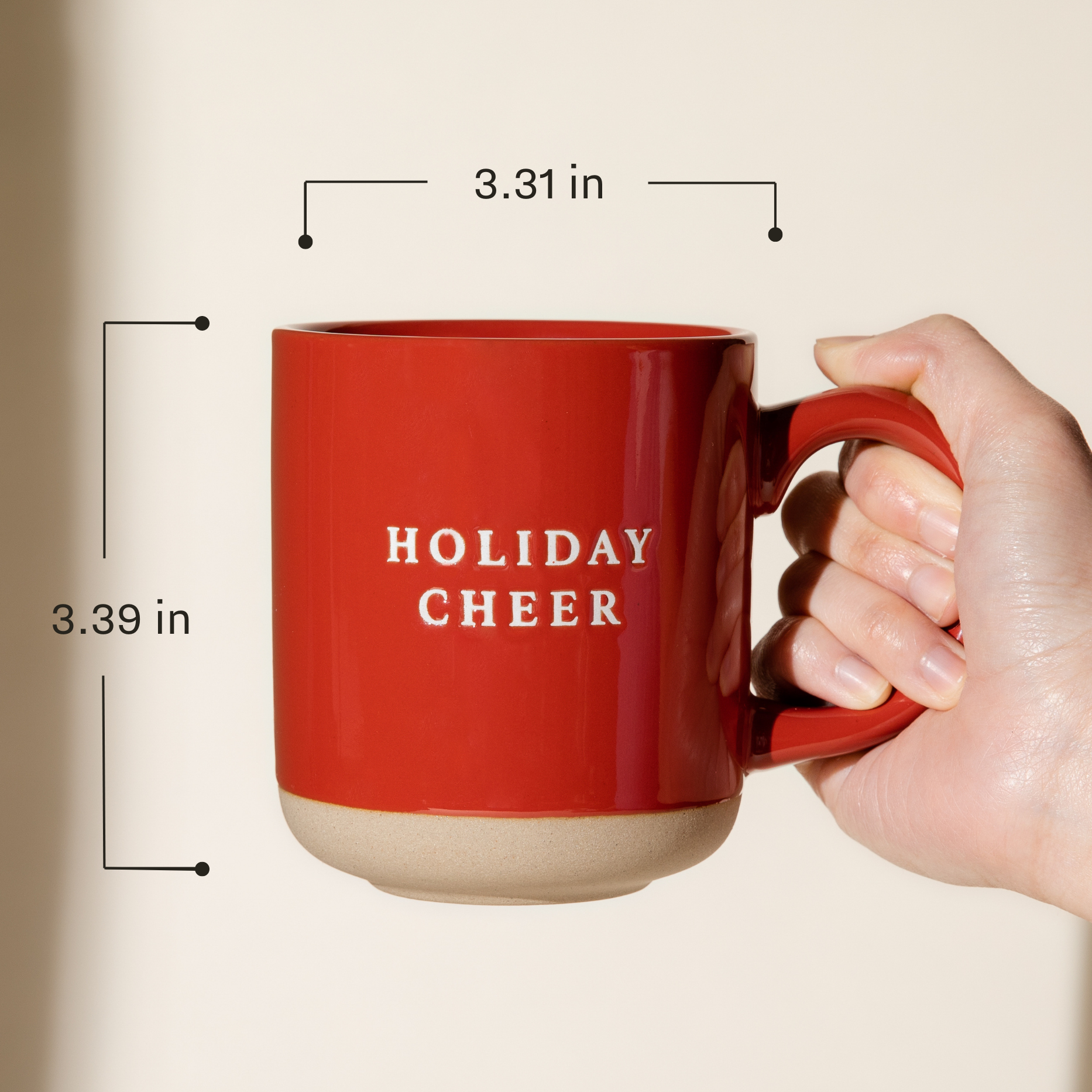 Ho Ho Ho Red Stoneware Coffee Mug-310 Gift-Sweet Water Decor-The Lovely Closet, Women's Fashion Boutique in Alexandria, KY