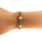 Green Pearl Bracelet: Standard 6.75 inch-bracelets-Beaded Blondes-The Lovely Closet, Women's Fashion Boutique in Alexandria, KY