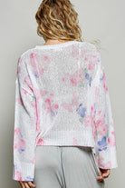 Butterfly Print Sequin Flower Knit Sweater-110 Long Sleeve Top-Pol Clothing-The Lovely Closet, Women's Fashion Boutique in Alexandria, KY