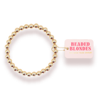6MM Gold Beaded Bracelet: Extended 7.25 inch-bracelet-Beaded Blondes-The Lovely Closet, Women's Fashion Boutique in Alexandria, KY
