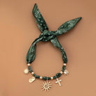 Sunburst Handmade Scarf Necklace - Green-280 Accessories-JOSSLYN by wall to wall-The Lovely Closet, Women's Fashion Boutique in Alexandria, KY