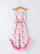 Colorful Floral Ruffle Flared Jumpsuit-360 Carolines Closet-Rylee Faith Designs-The Lovely Closet, Women's Fashion Boutique in Alexandria, KY