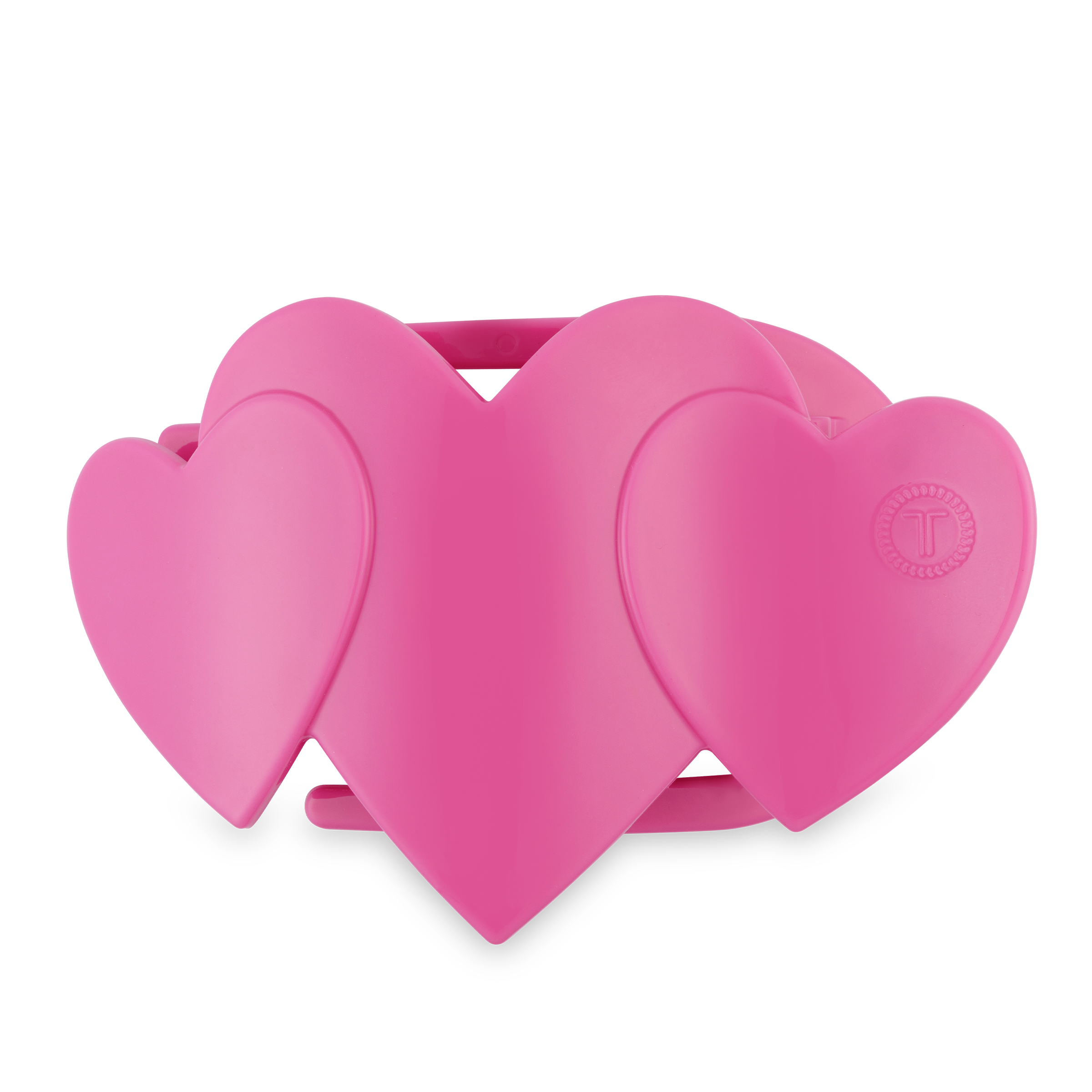 Flat Hair Clip | Large | Pink Heart to Heart-300 Headwear-TELETIES-The Lovely Closet, Women's Fashion Boutique in Alexandria, KY