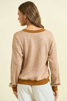 FINAL SALE Oversized Vertical Stripe Two-Tone Ribbed Top - Olive-110 Long Sleeve Top-Doe and Rae-The Lovely Closet, Women's Fashion Boutique in Alexandria, KY