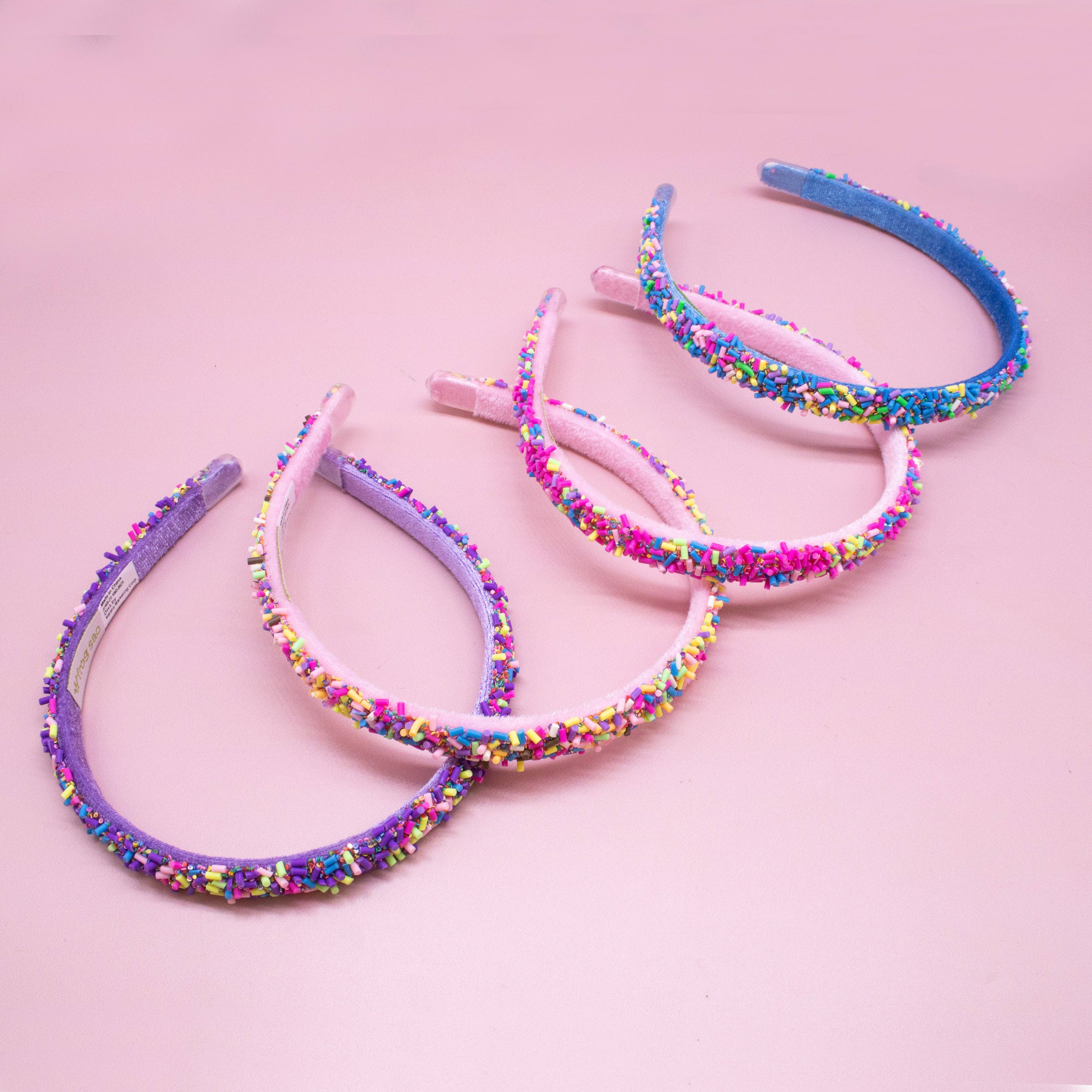 Thin Sprinkle Headband - Purple-310 Gift-Frog Sac-The Lovely Closet, Women's Fashion Boutique in Alexandria, KY