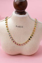 Gemstone Tennis Necklace-280 Accessories-JOSSLYN by wall to wall-The Lovely Closet, Women's Fashion Boutique in Alexandria, KY