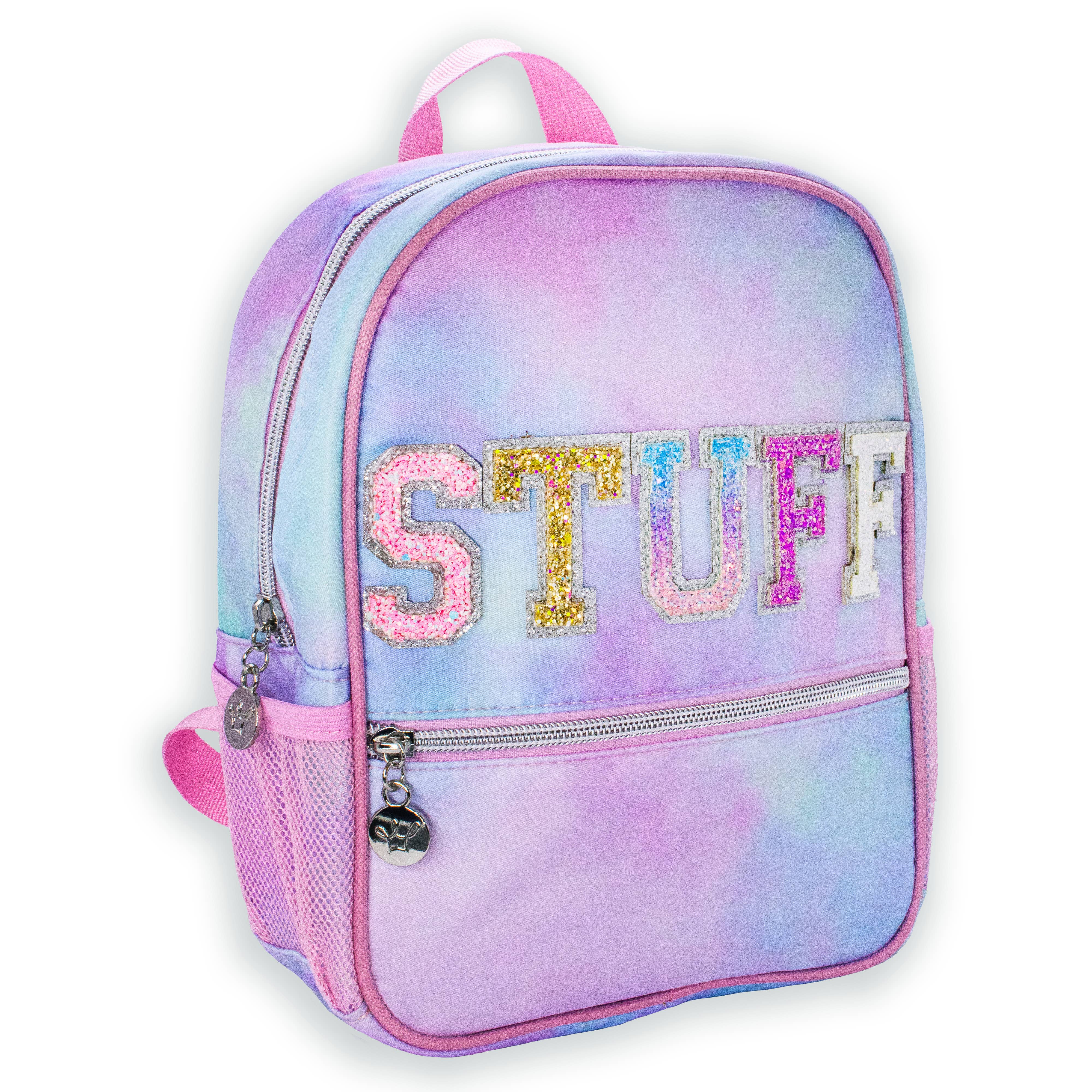 Girls Tie Dye Backpack with Glitter Varsity Letters-360 Carolines Closet-Frog Sac-The Lovely Closet, Women's Fashion Boutique in Alexandria, KY