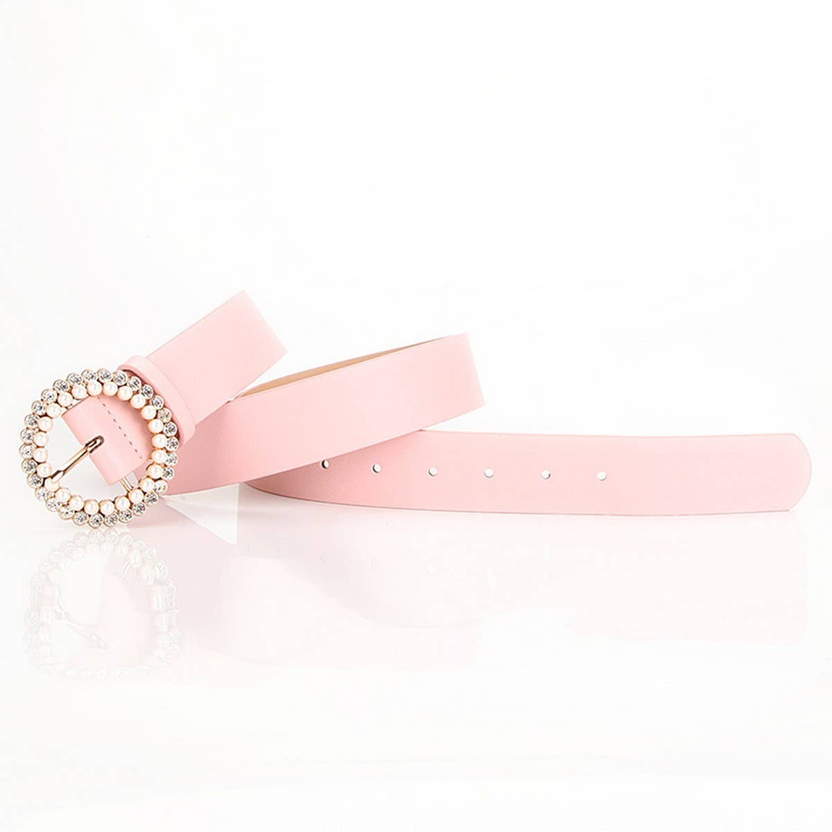 Rhinestone & Pearl Belt - Khaki-280 Accessories-ACCITY-The Lovely Closet, Women's Fashion Boutique in Alexandria, KY