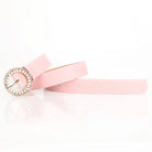 Rhinestone & Pearl Buckle Belt - White-280 Accessories-ACCITY-The Lovely Closet, Women's Fashion Boutique in Alexandria, KY