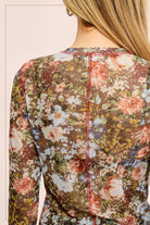 Sheer Long Sleeve Mesh Layering Top - Hazelnut-110 Long Sleeve Top-La Miel-The Lovely Closet, Women's Fashion Boutique in Alexandria, KY