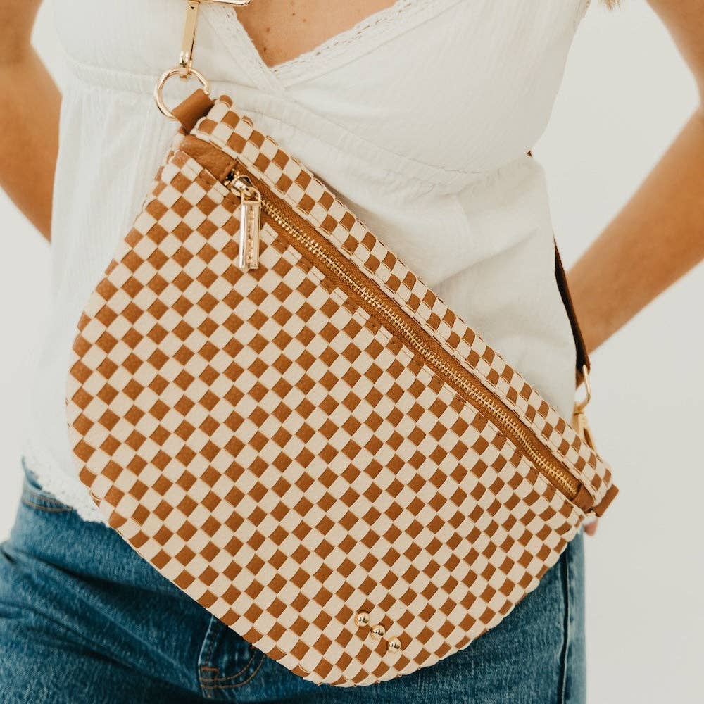 Westlyn Woven Bum Bag - Brown-290 Bag/Handbags-Pretty Simple-The Lovely Closet, Women's Fashion Boutique in Alexandria, KY