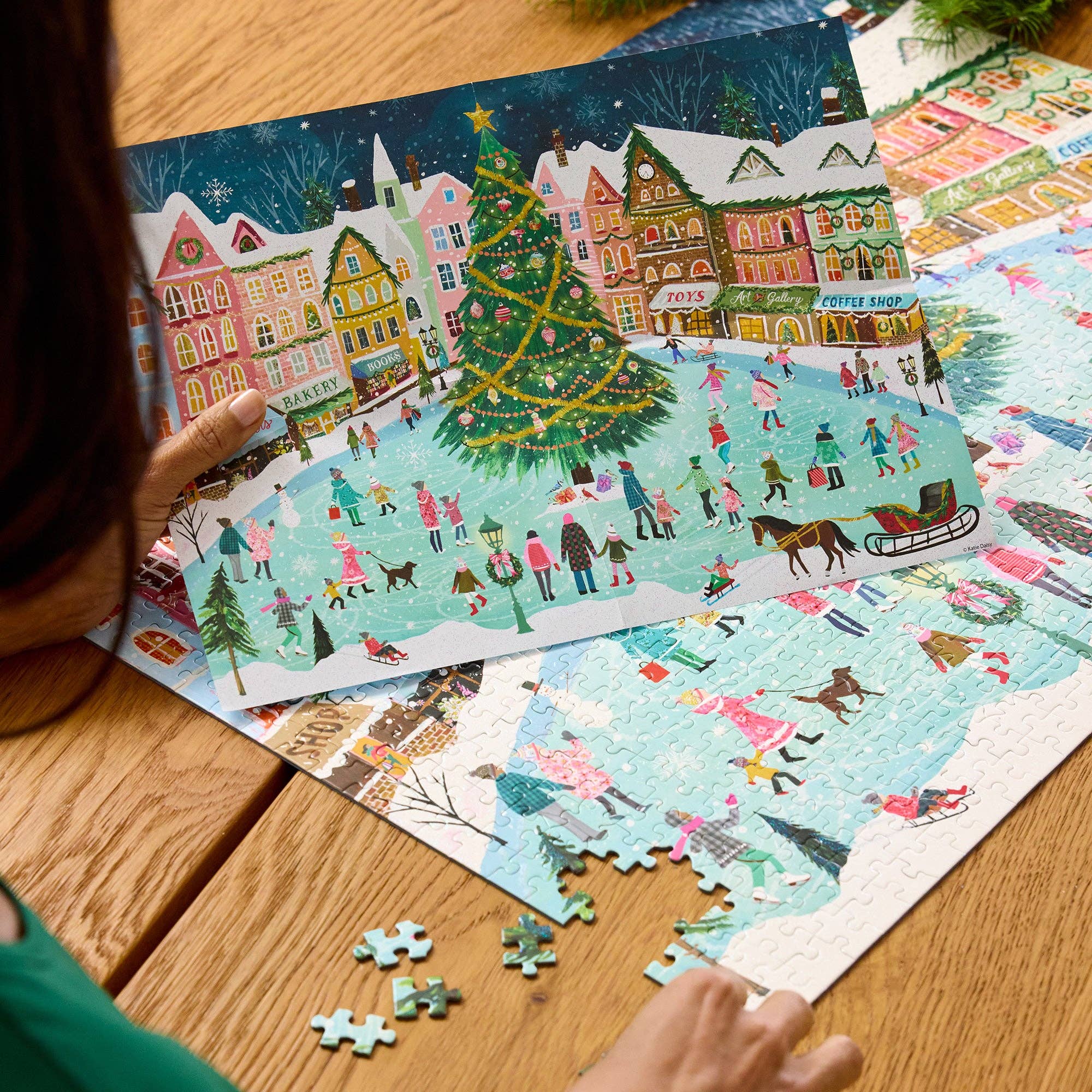 Town Square 1000 Piece Christmas Puzzle-310 Gift-WerkShoppe-The Lovely Closet, Women's Fashion Boutique in Alexandria, KY