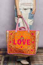 LOVE Bandana Quilted Tote Bag-280 Accessories-Pol Clothing-The Lovely Closet, Women's Fashion Boutique in Alexandria, KY