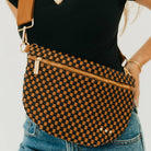 Westlyn Woven Bum Bag - Woven Checkered Coffee-290 Bag/Handbags-Pretty Simple-The Lovely Closet, Women's Fashion Boutique in Alexandria, KY