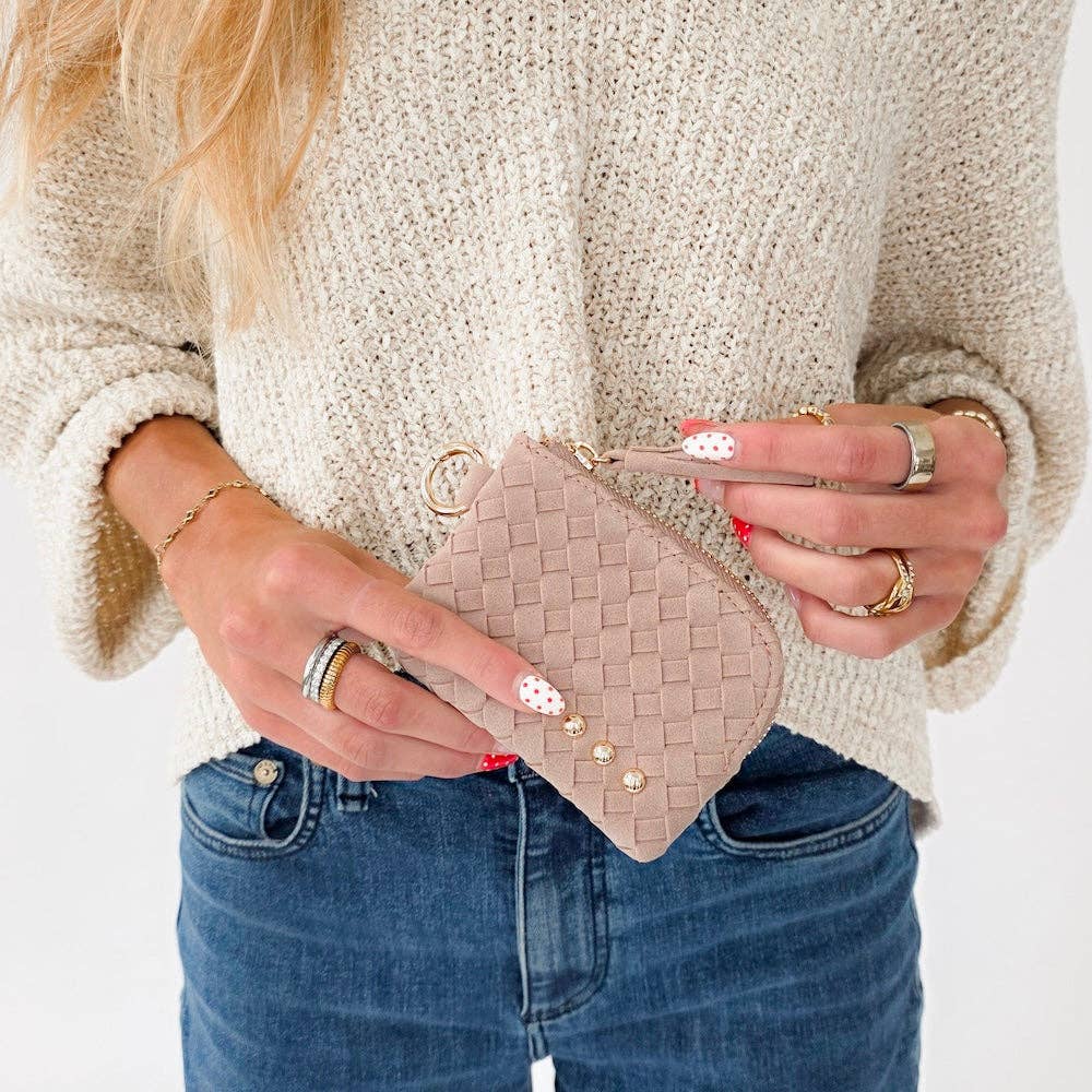 Suede Paris Card Wallet: Chocolate-wallet-Pretty Simple-The Lovely Closet, Women's Fashion Boutique in Alexandria, KY