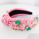 Festive Headbands Pink Christmas-280 Accessories-Brittyland-The Lovely Closet, Women's Fashion Boutique in Alexandria, KY