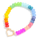 Candy Bead Bracelet with Open Heart Charm-250 Jewelry-judson-The Lovely Closet, Women's Fashion Boutique in Alexandria, KY
