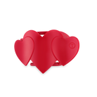 Flat Hair Clip | Small | Red Heart to Heart-300 Headwear-TELETIES-The Lovely Closet, Women's Fashion Boutique in Alexandria, KY