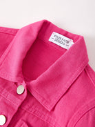Hot Pink Fall Girls Denim Jacket-360 Carolines Closet-Rylee Faith Designs-The Lovely Closet, Women's Fashion Boutique in Alexandria, KY