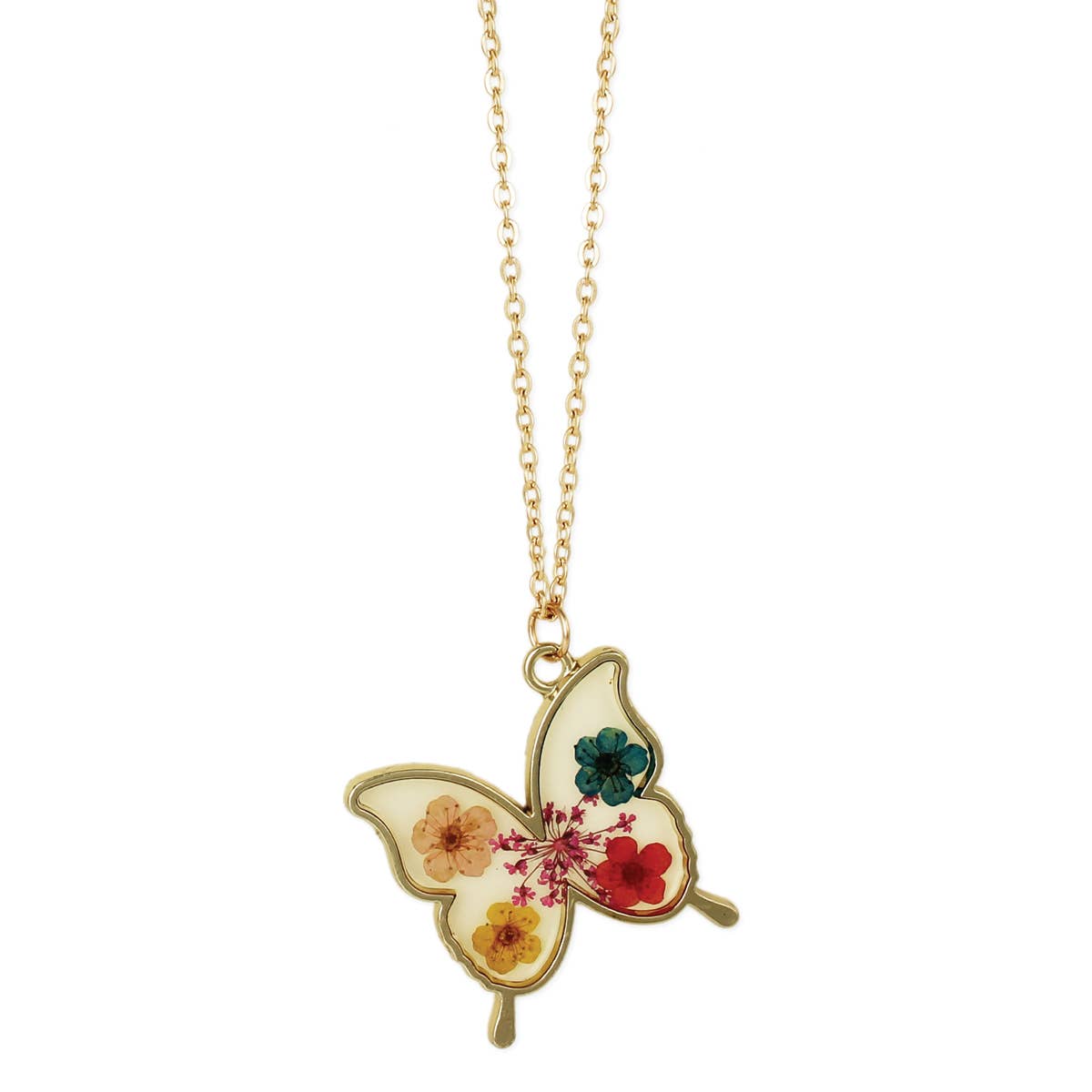 Butterfly Bouquet Dried Flower Necklace-280 Accessories-ZAD-The Lovely Closet, Women's Fashion Boutique in Alexandria, KY