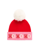 "HO HO HO" Beanie w/Pearls - Pink-350 Holiday-Shiraleah-The Lovely Closet, Women's Fashion Boutique in Alexandria, KY