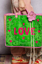 LOVE Bandana Quilted Tote Bag-280 Accessories-Pol Clothing-The Lovely Closet, Women's Fashion Boutique in Alexandria, KY