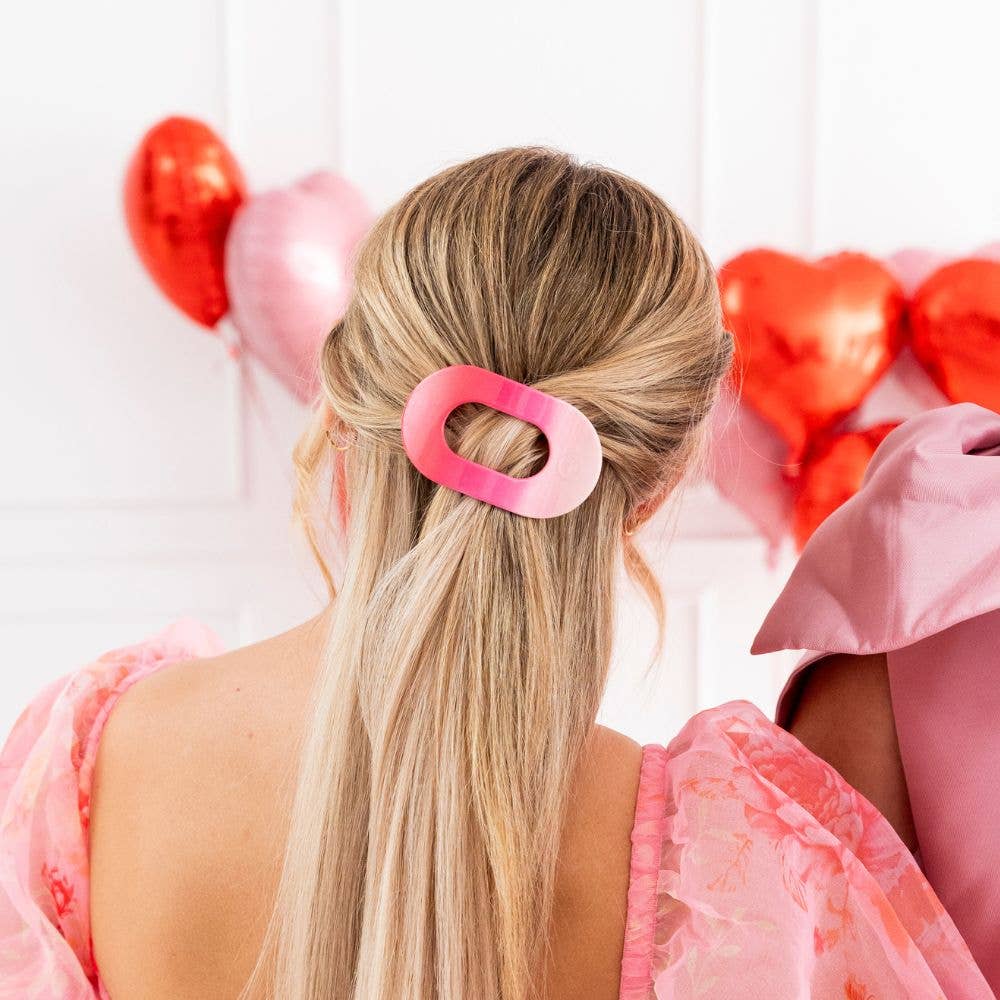 Flat Round Hair Clip | Medium | Kiss & Tell-300 Headwear-TELETIES-The Lovely Closet, Women's Fashion Boutique in Alexandria, KY