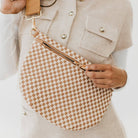 Westlyn Woven Bum Bag - Checkered Tan-290 Bag/Handbags-Pretty Simple-The Lovely Closet, Women's Fashion Boutique in Alexandria, KY