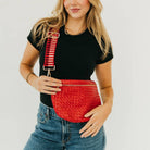 Westlyn Woven Bum Bag - Brown-290 Bag/Handbags-Pretty Simple-The Lovely Closet, Women's Fashion Boutique in Alexandria, KY