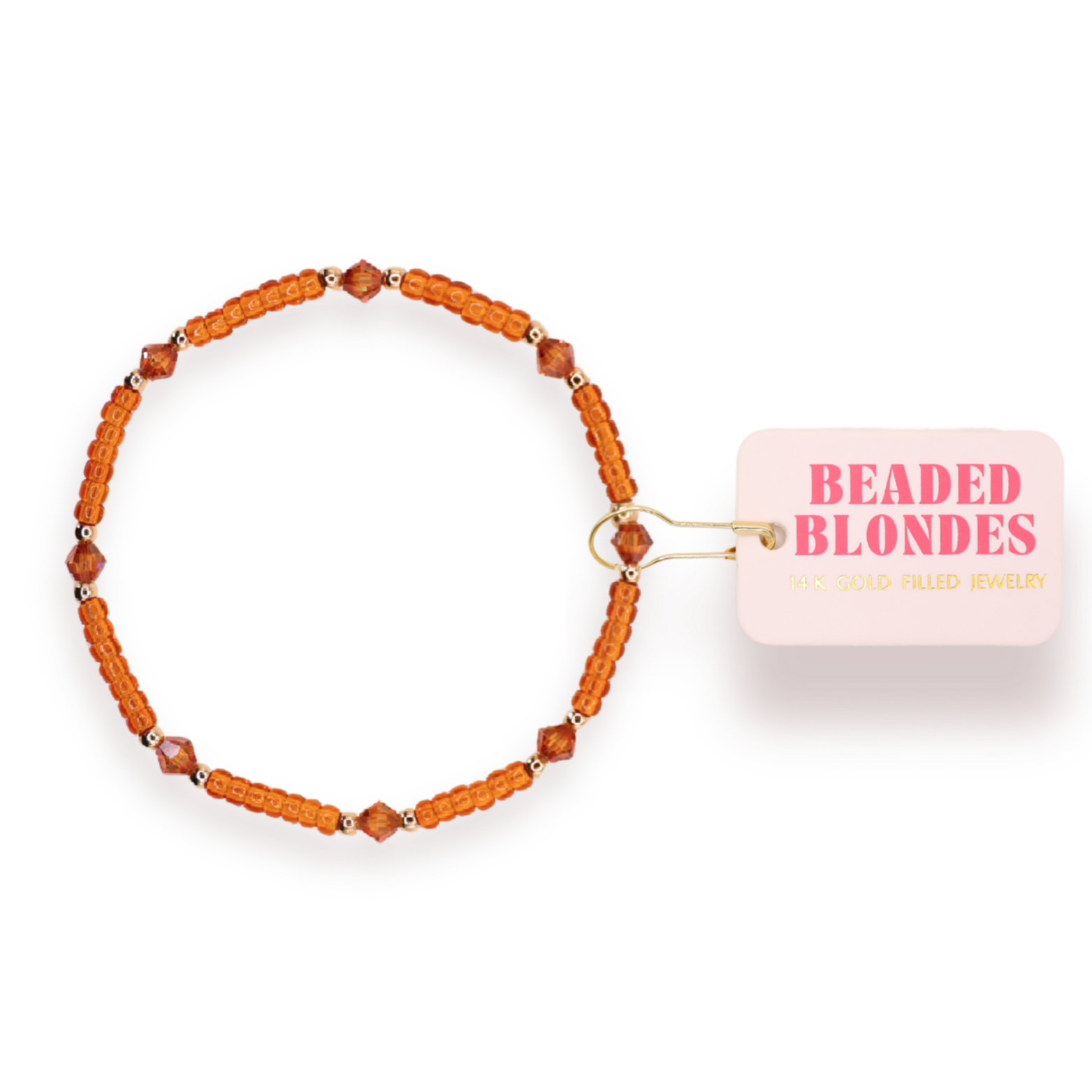 Eleanor Bracelet in Terracotta: Standard 6.75 inch-280 Accessories-Beaded Blondes-The Lovely Closet, Women's Fashion Boutique in Alexandria, KY