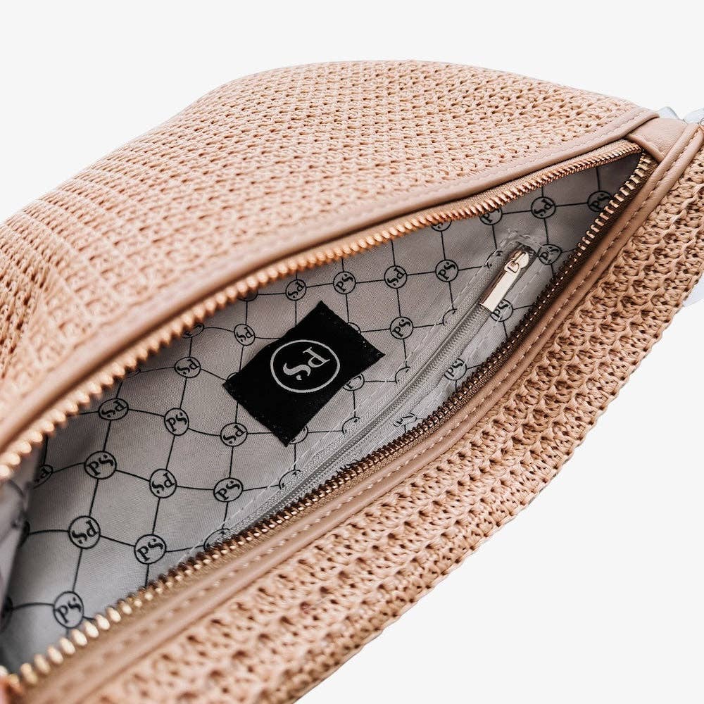 Rachel Raffia Westlyn Bum Bag: Tan-290 Bag/Handbags-Pretty Simple-The Lovely Closet, Women's Fashion Boutique in Alexandria, KY