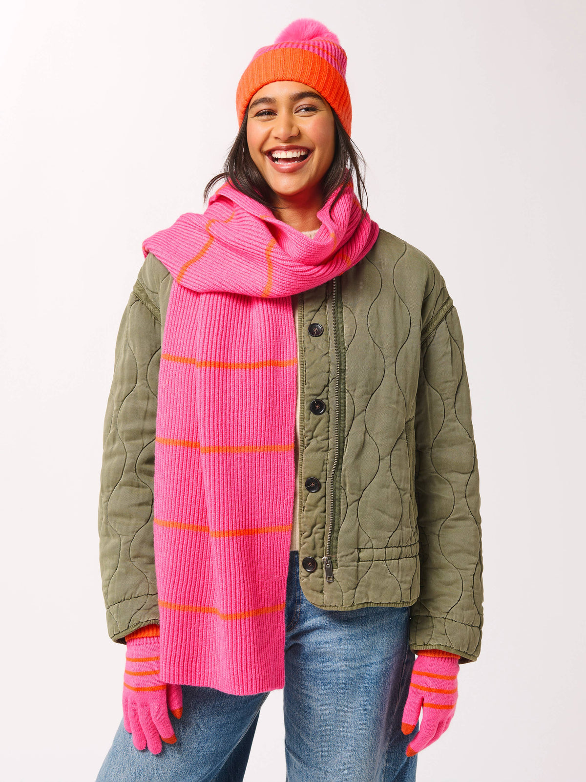 Allison Beanie - Pink-350 Holiday-Shiraleah-The Lovely Closet, Women's Fashion Boutique in Alexandria, KY