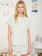 Relax and Repeat Short Sleeve Knit Top -Olive-100 Short Sleeve Tops-Blu Pepper-The Lovely Closet, Women's Fashion Boutique in Alexandria, KY