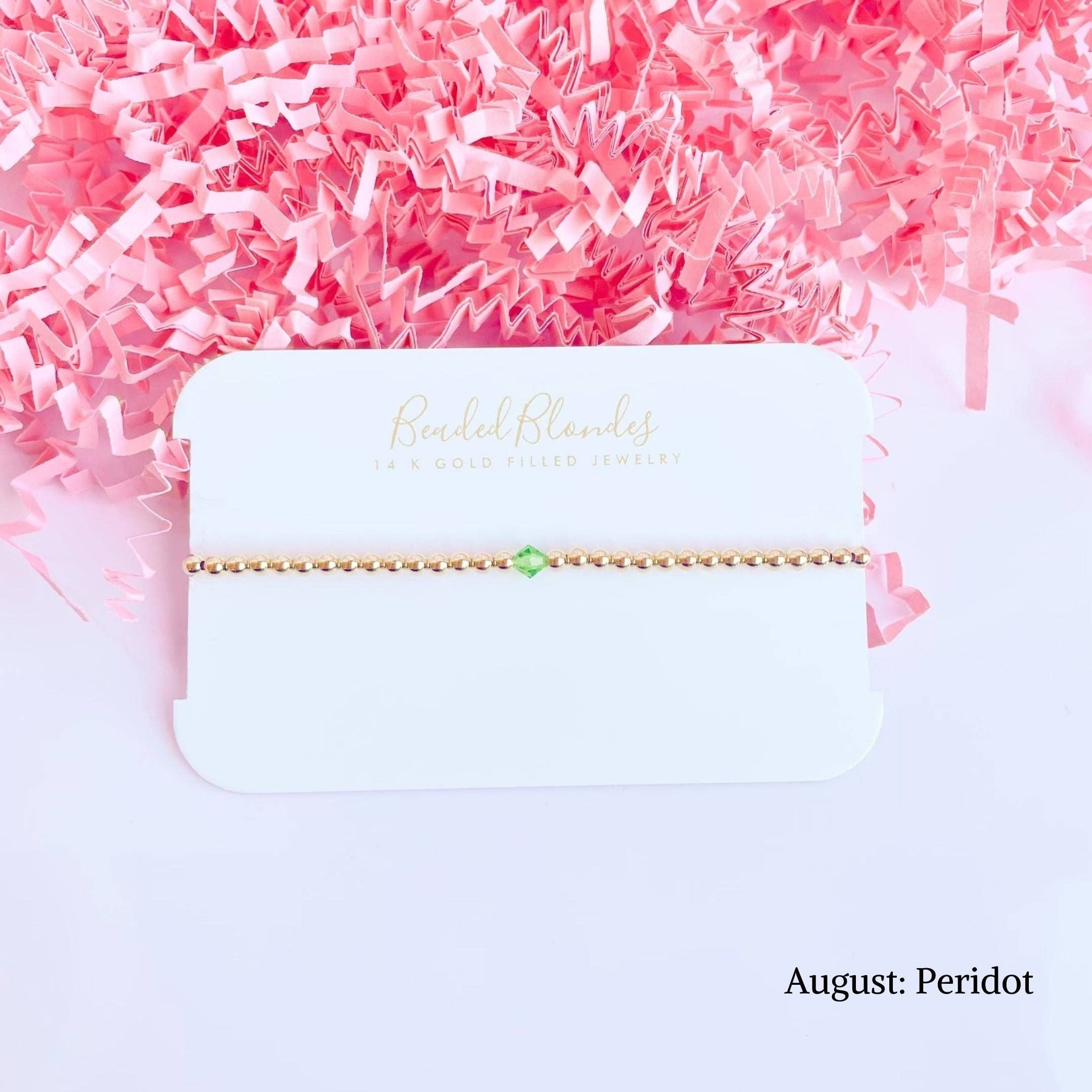 Beaded Blondes 7.25 inch Swarovski Birthstone Bracelet-250 Jewelry-Beaded Blondes-The Lovely Closet, Women's Fashion Boutique in Alexandria, KY